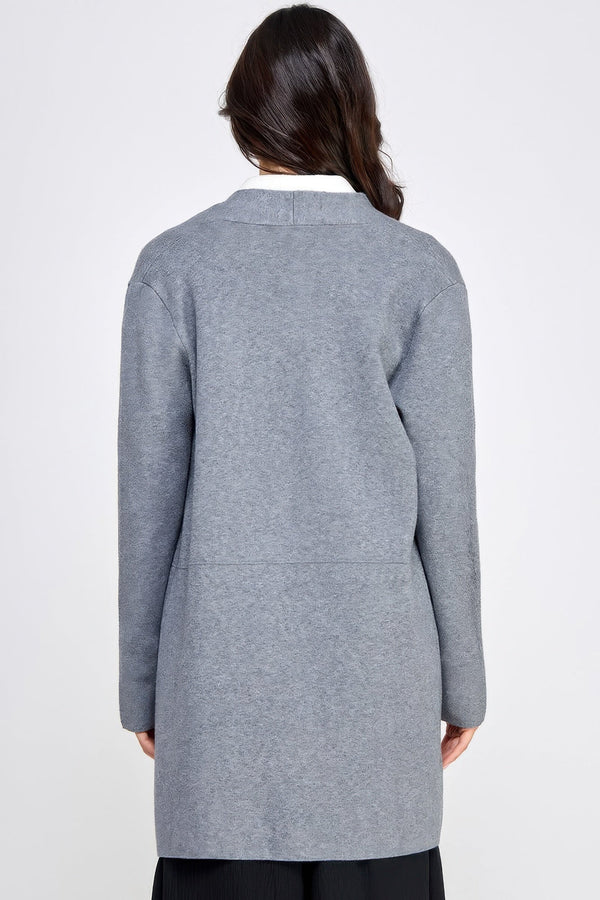 Basic Soft Long Line Open Front Sweater Cardigan - | SmartBuyApparel