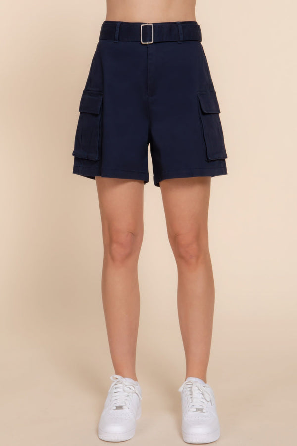 Belted Cargo Shorts - Women's shorts - SmartBuyApparel