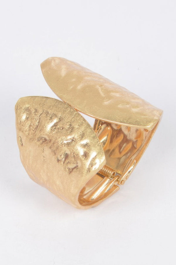 Cast Metal Spring Hinge Cuff - | SmartBuyApparel