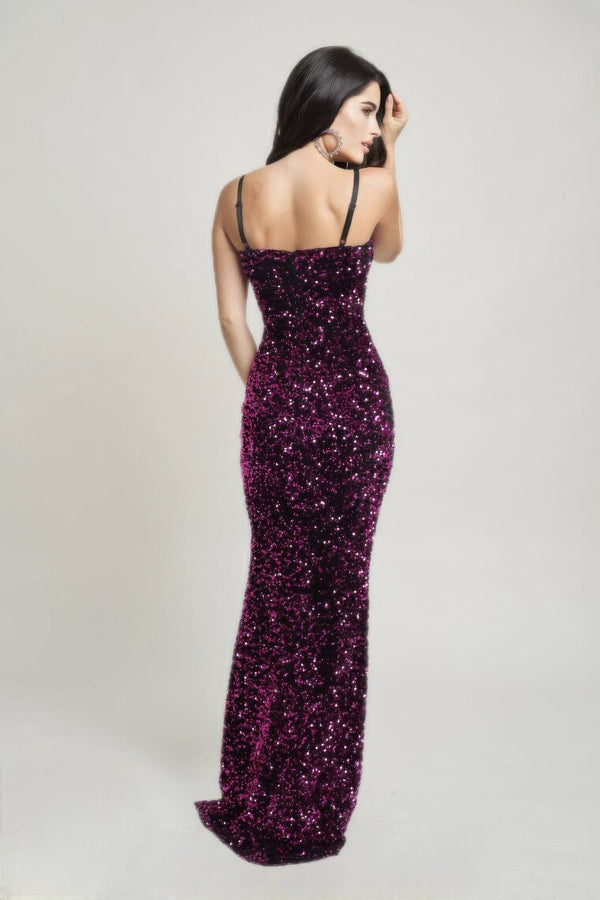 Cecily Teddy Velvet Corset Maxi Dress - SmartBuyApparel