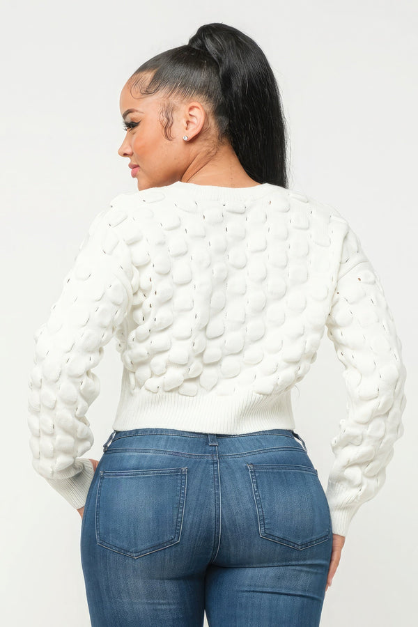 Checker Sweater Top - Women's sweater - SmartBuyApparel