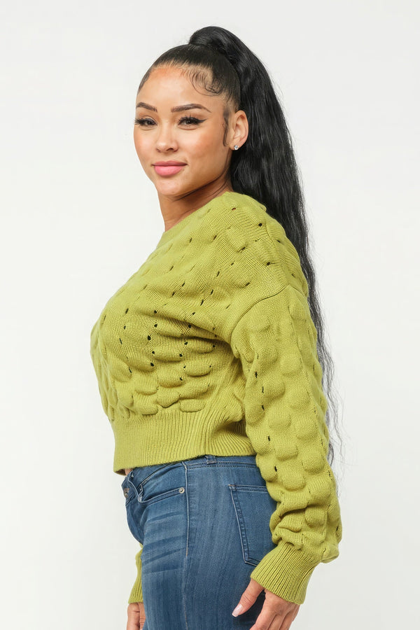 Checker Sweater Top - Women's sweater - SmartBuyApparel