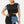 Color Block Denim Sleeve Top And Biker Shorts Set - Women's set - SmartBuyApparel