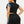 Color Block Denim Sleeve Top And Biker Shorts Set - Women's set - SmartBuyApparel