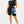 Color Block Denim Sleeve Top And Biker Shorts Set - Women's set - SmartBuyApparel