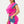 Color Block Denim Sleeve Top And Biker Shorts Set - Women's set - SmartBuyApparel