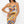 Crossed Back Marble Print Multicolor Midi Dress - Dress - SmartBuyApparel