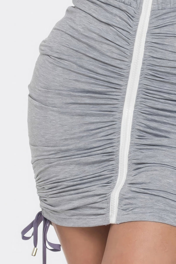 Detachable Zipper Mini Dress - Dress - SmartBuyApparel