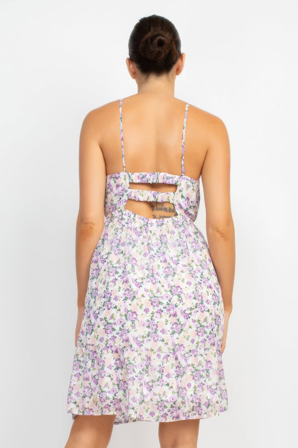 Double Strap Back Mini Dress - | SmartBuyApparel