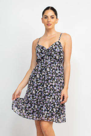 Double Strap Back Mini Dress - | SmartBuyApparel