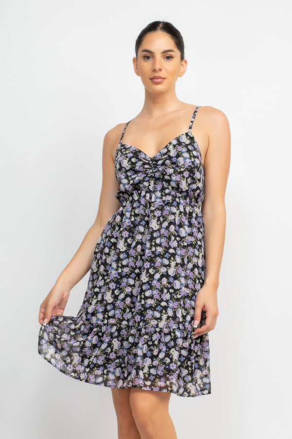 Double Strap Back Mini Dress - | SmartBuyApparel