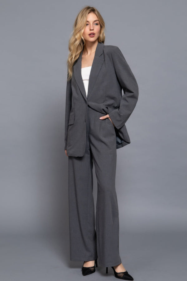 Elastic straight woven long pants - Women's Pants - SmartBuyApparel