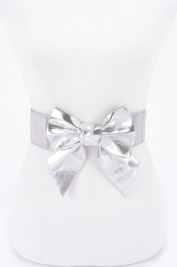 Faux Leather Ribbon Elastic Belt - | SmartBuyApparel
