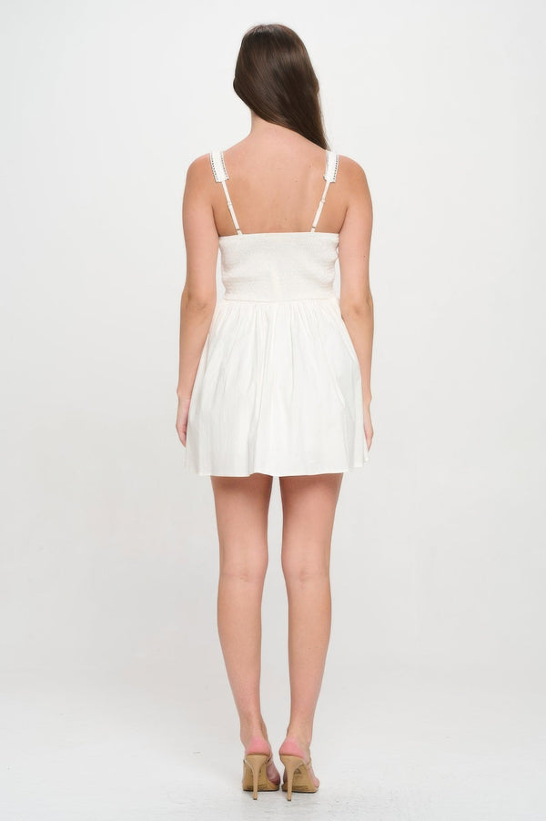 Front Ribbon Tie Bustier Dress - Dress - SmartBuyApparel