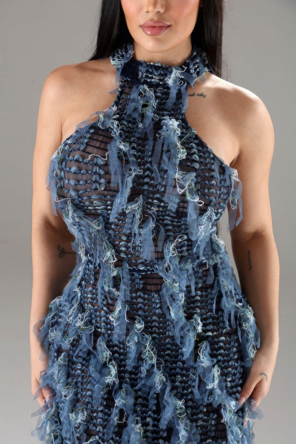Halter Ruffled Dress - Dress - SmartBuyApparel