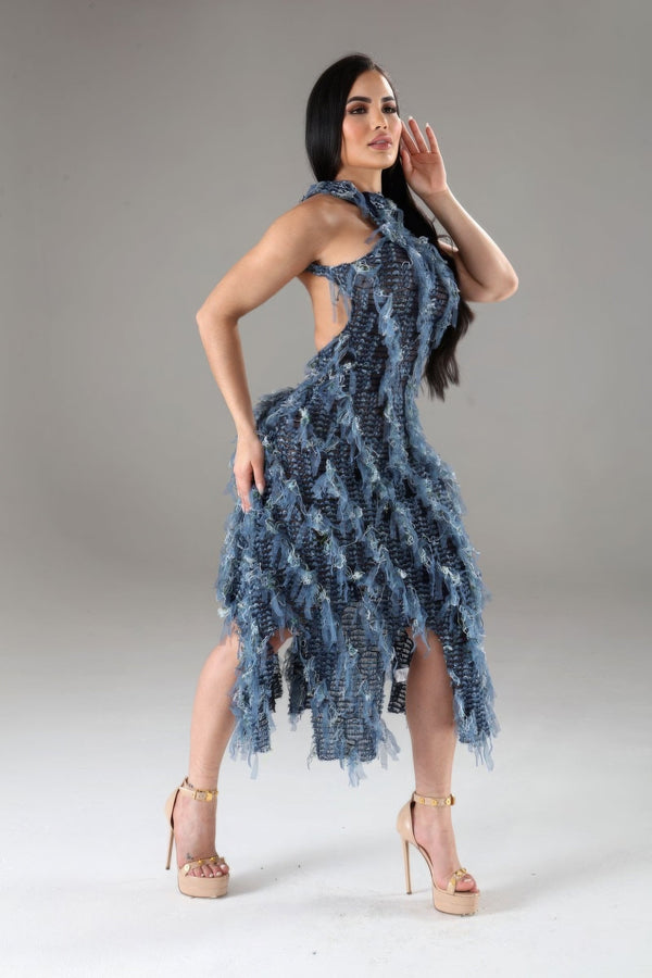 Halter Ruffled Dress - Dress - SmartBuyApparel