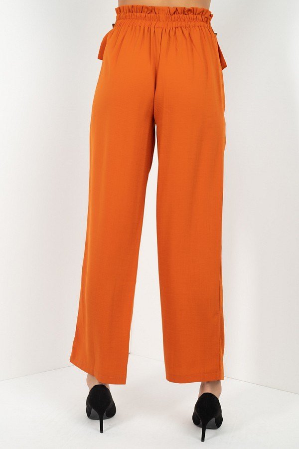 High Waist Paperbag Wide Pants - Women's Pants - SmartBuyApparel
