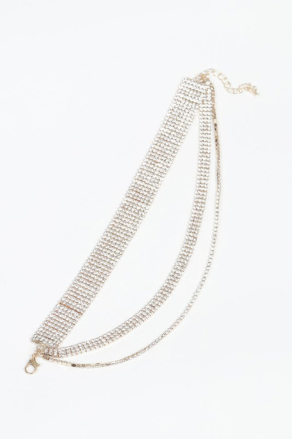 Layered Rhinestone Anklet - Jewelry - SmartBuyApparel