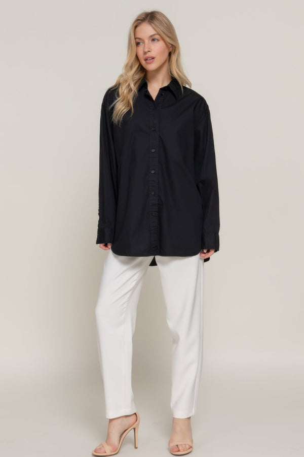 Long Sleeve Loose Fit Shirt - Women's shirt - SmartBuyApparel