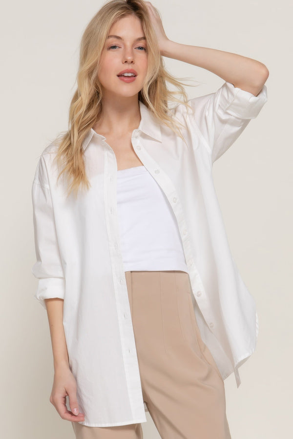Long Sleeve Loose Fit Shirt - Women's shirt - SmartBuyApparel