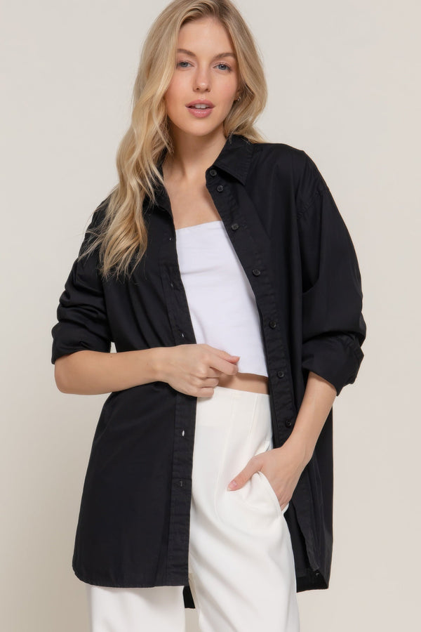 Long Sleeve Loose Fit Shirt - Women's shirt - SmartBuyApparel