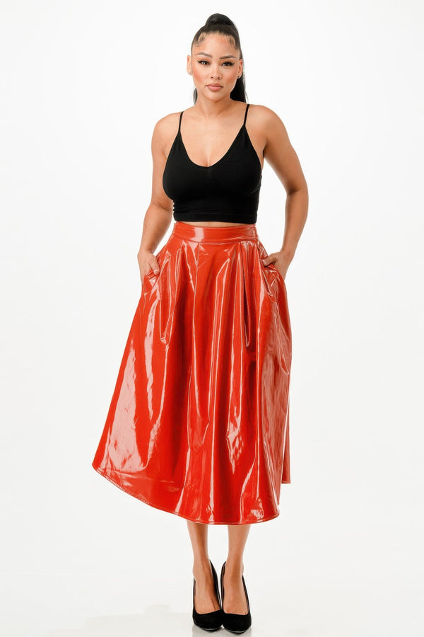 Midi Skirt With Pockets - Skirt - SmartBuyApparel