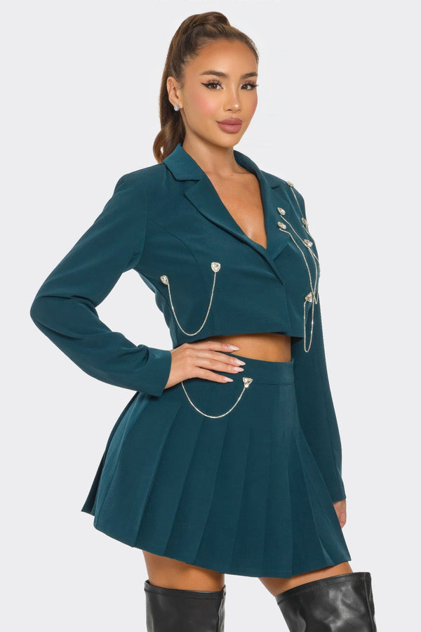 Pleated Skirt Set - Set - SmartBuyApparel
