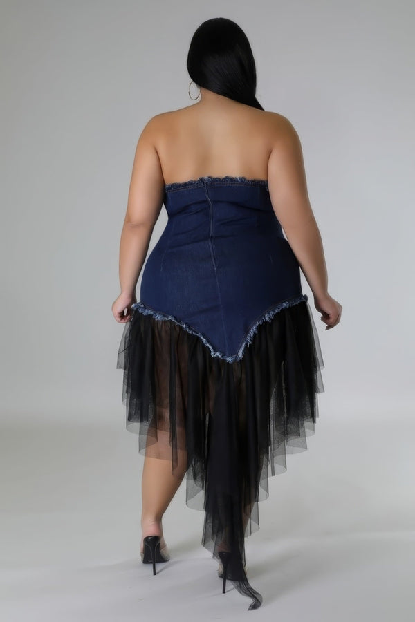 Plus Size Non - Stretch Dress - Dress - SmartBuyApparel