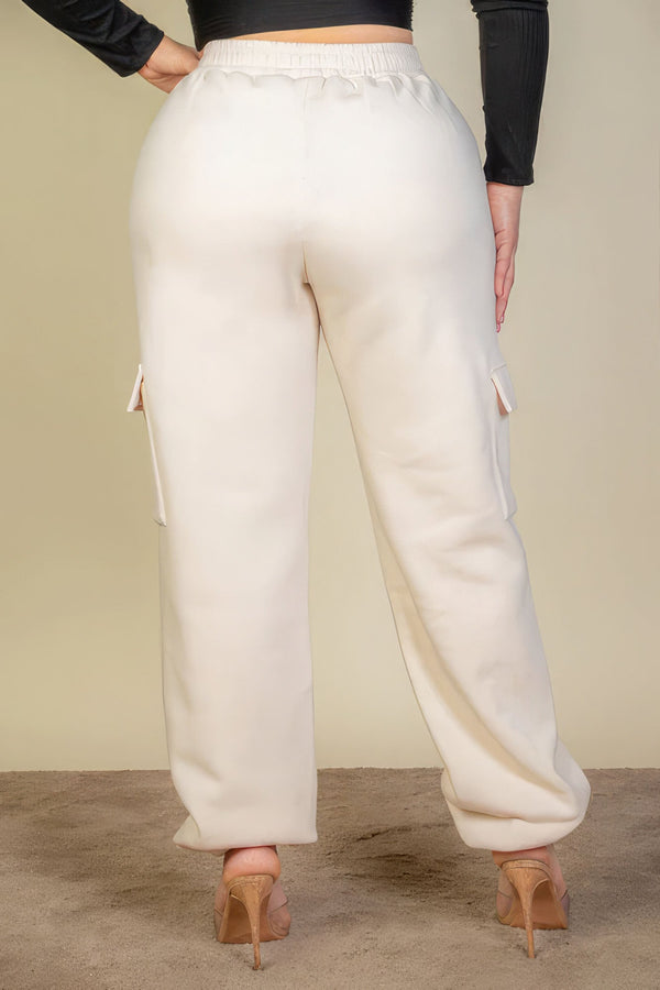 Plus Size Side Pocket Drawstring Waist Sweatpants - Pants - SmartBuyApparel