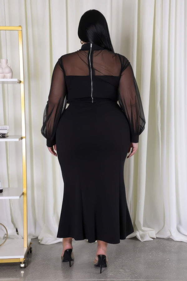 Plus Size Stretch Skirt Set - Women's set - SmartBuyApparel