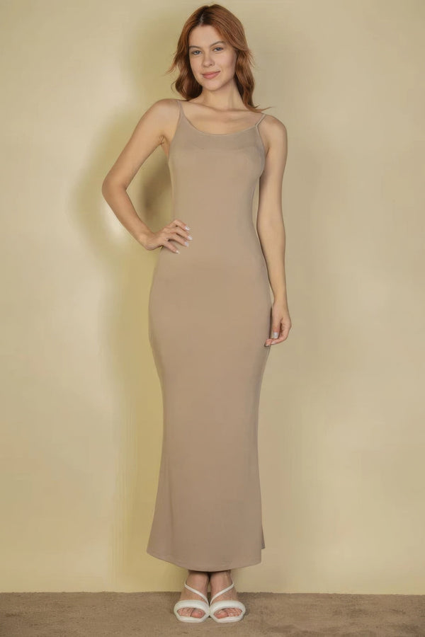 Ribbed Mermaid Hem Camisole Maxi Dress - Dress - SmartBuyApparel