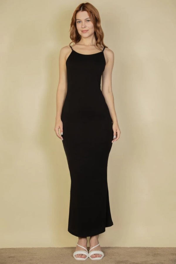 Ribbed Mermaid Hem Camisole Maxi Dress - Dress - SmartBuyApparel