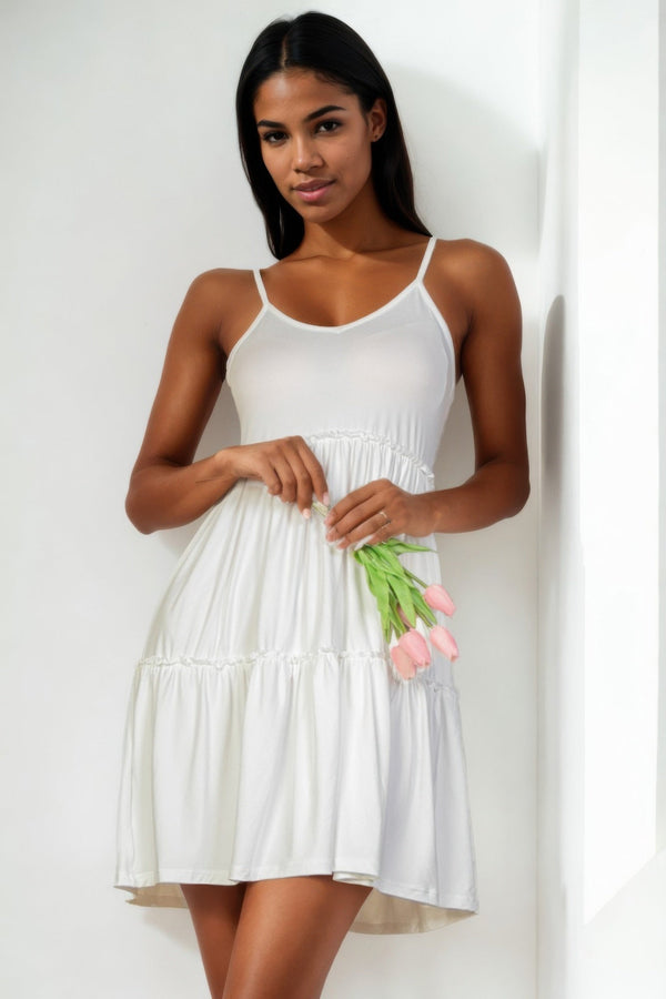 Tiered Cami Swing Dress - Dress - SmartBuyApparel