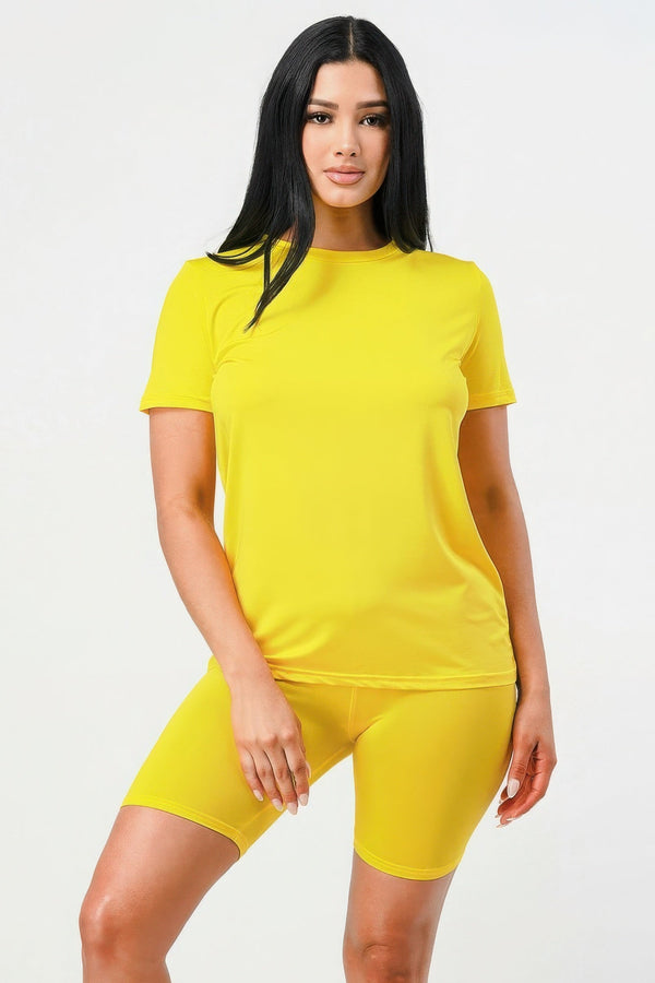 Two - Piece Tops and Biker Sets - Women's set - SmartBuyApparel