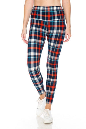 Yoga Style Banded Lined Tie Dye Printed Knit Legging With High Waist - Leggings - SmartBuyApparel